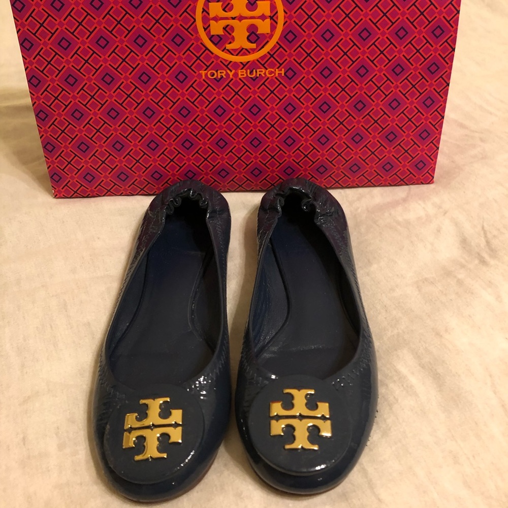Tory Burch Minnie Leather Ballet Flats